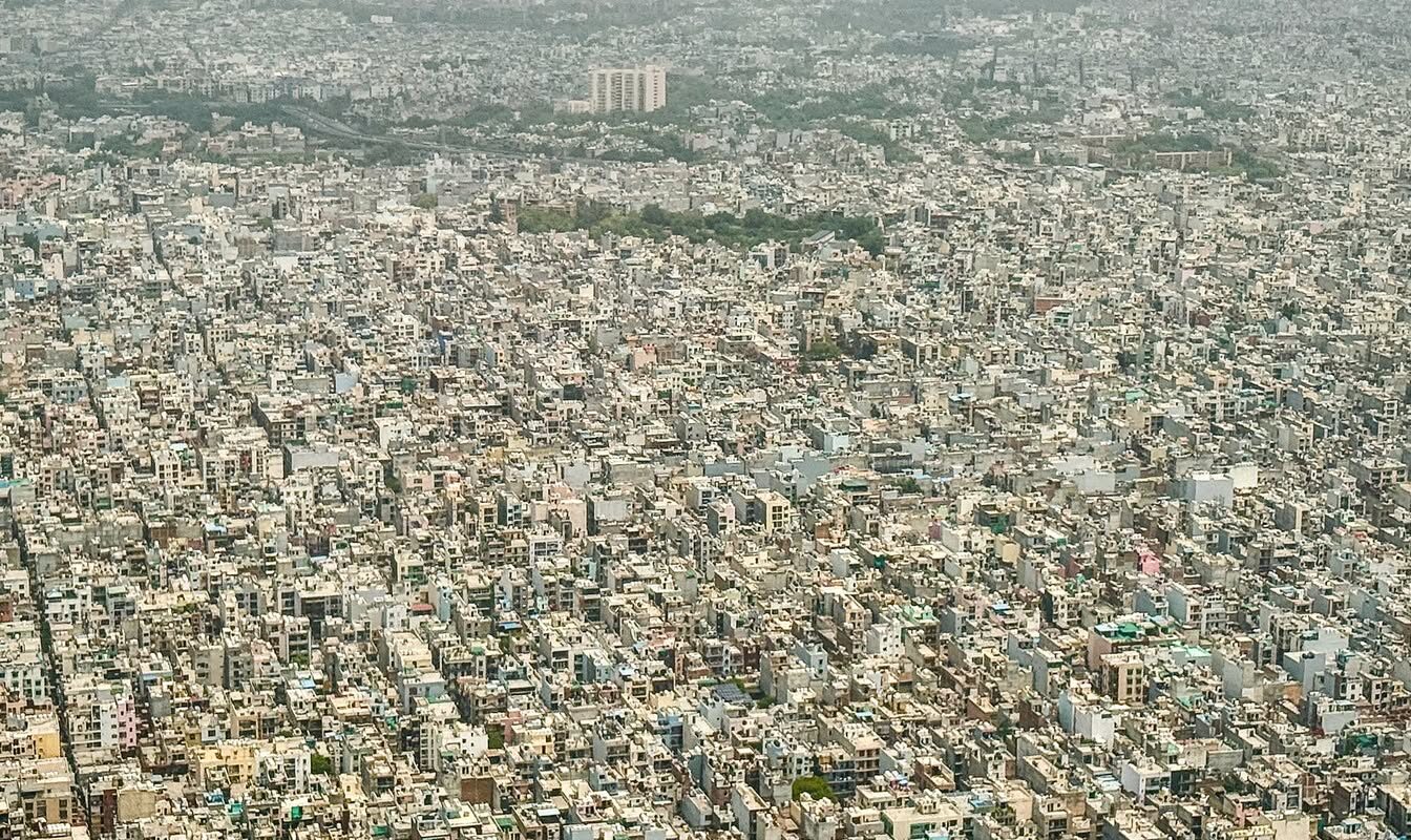 Dehli India from an Airplane