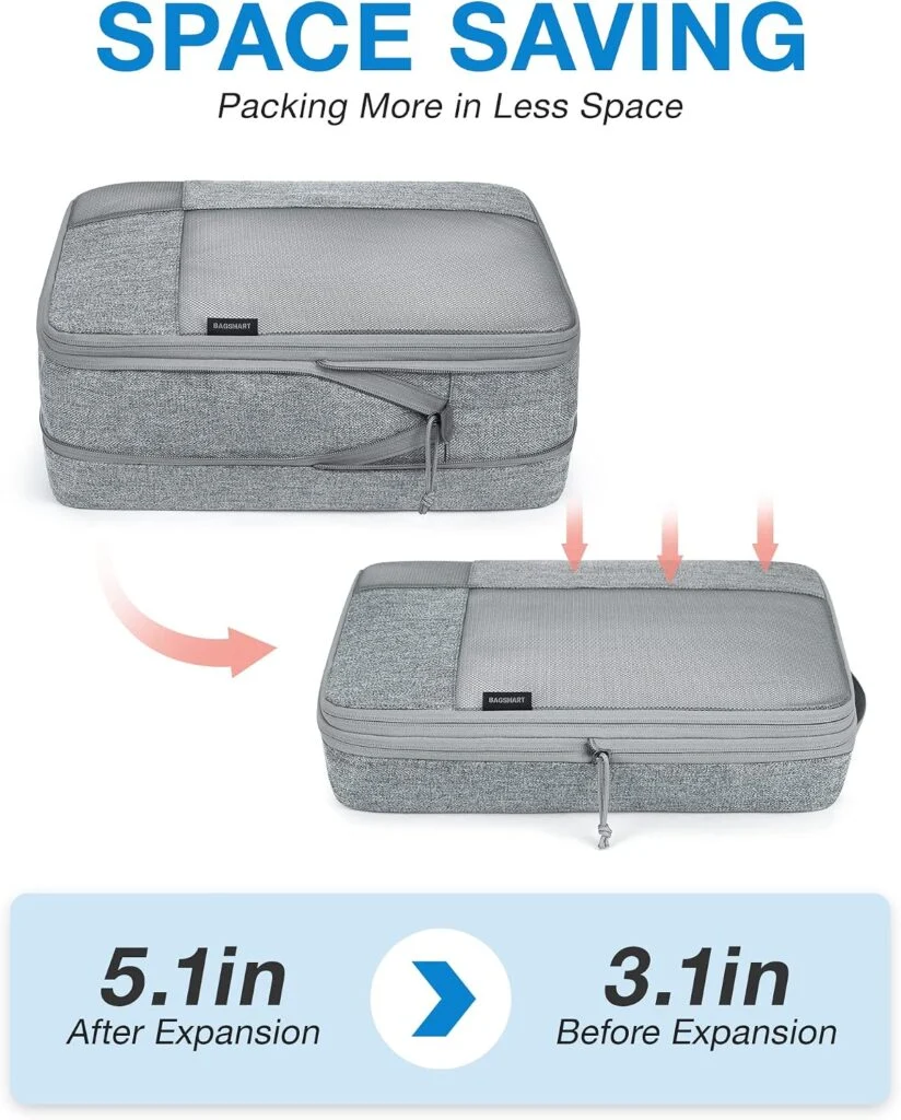BAGSMART Compression Packing Cubes 6-set luggage organizer