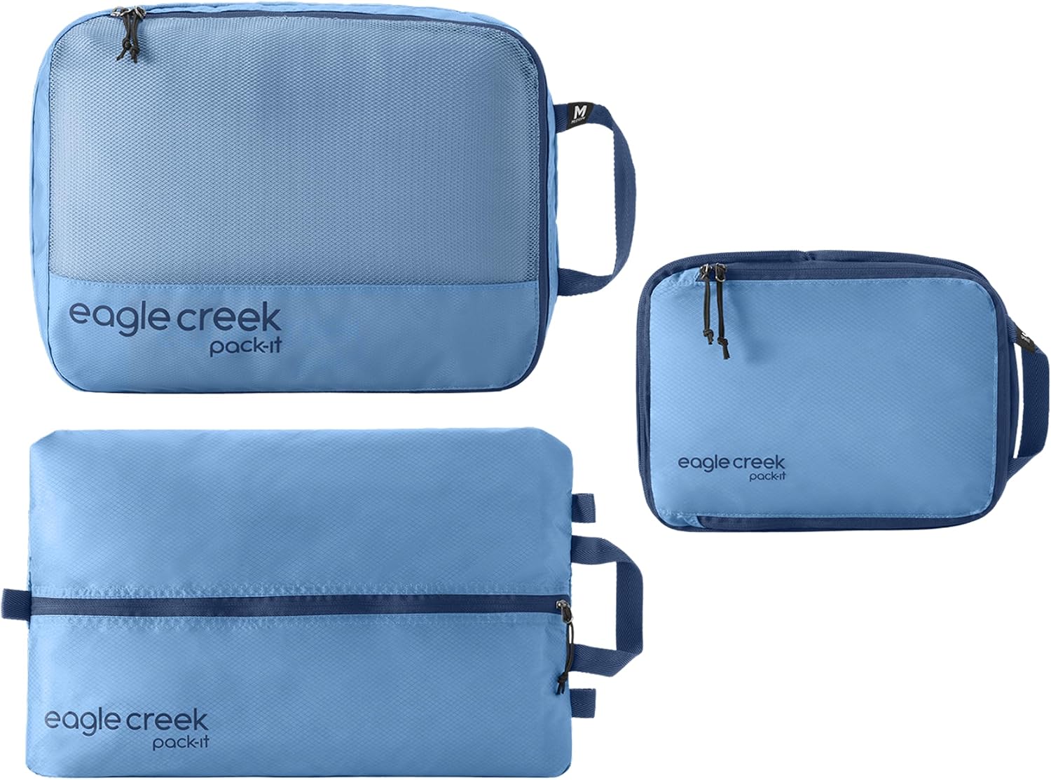 Eagle Creek Pack-It Essentials Set 3-piece black packing cubes